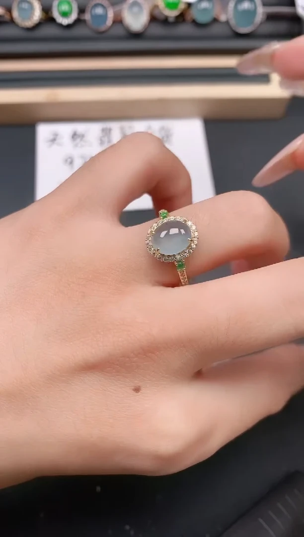 银S925镶嵌戒指翡翠1111