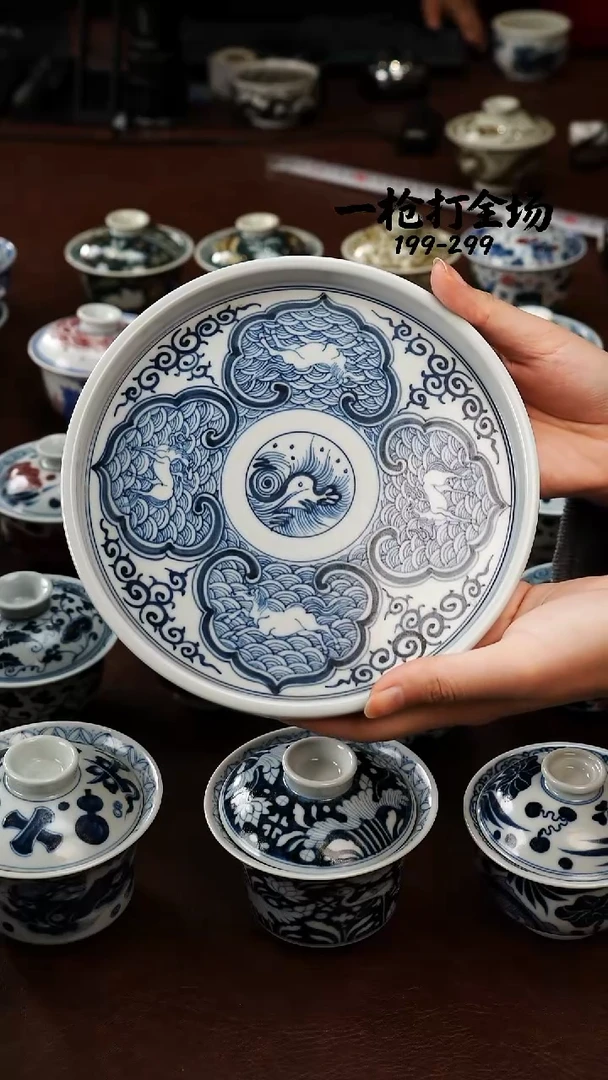 景德镇青花瓷手绘茶具