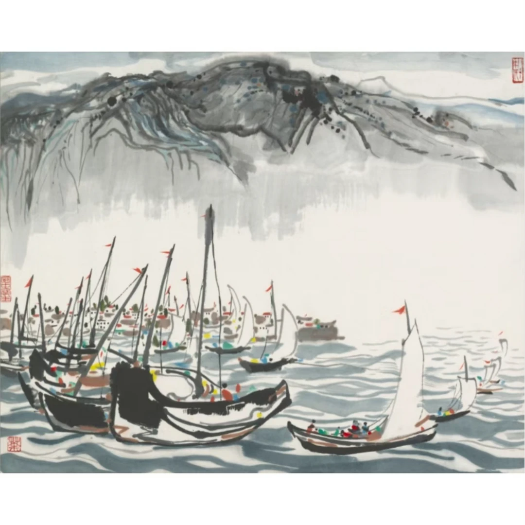 Z-复刻版画吴冠中-3平尺-苍山洱海-Z14