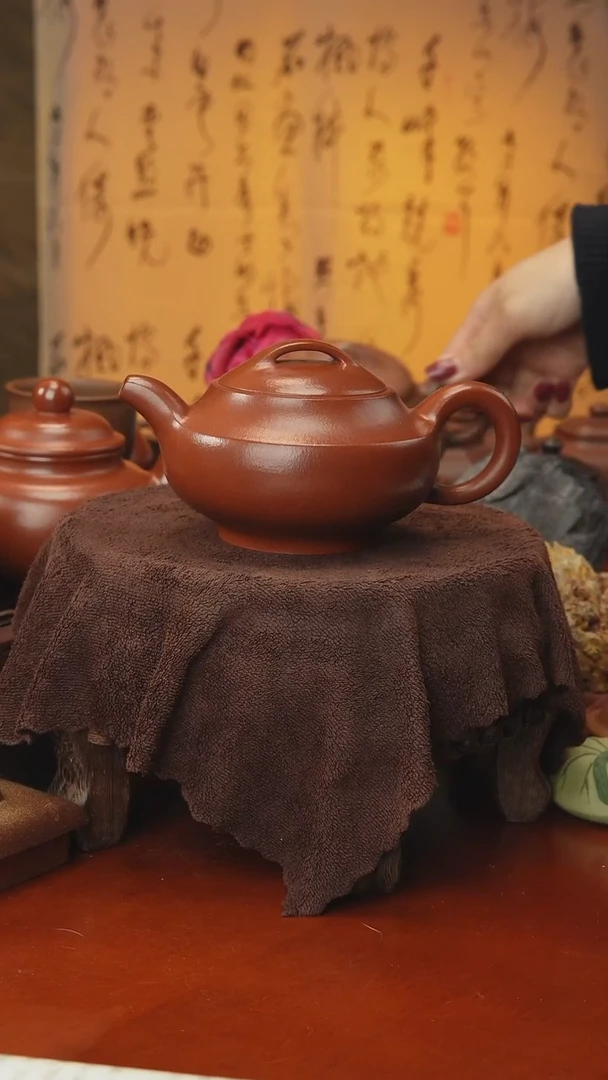 茶壶紫砂小桥流水 朱泥