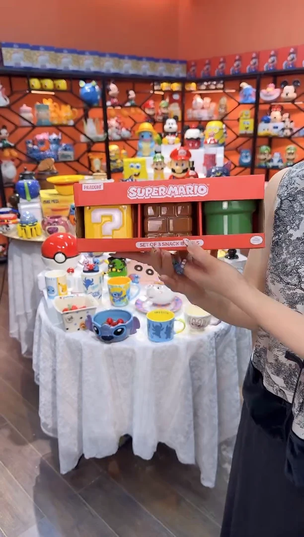 瓷片@@超级玛丽零食盒三件套（礼盒）