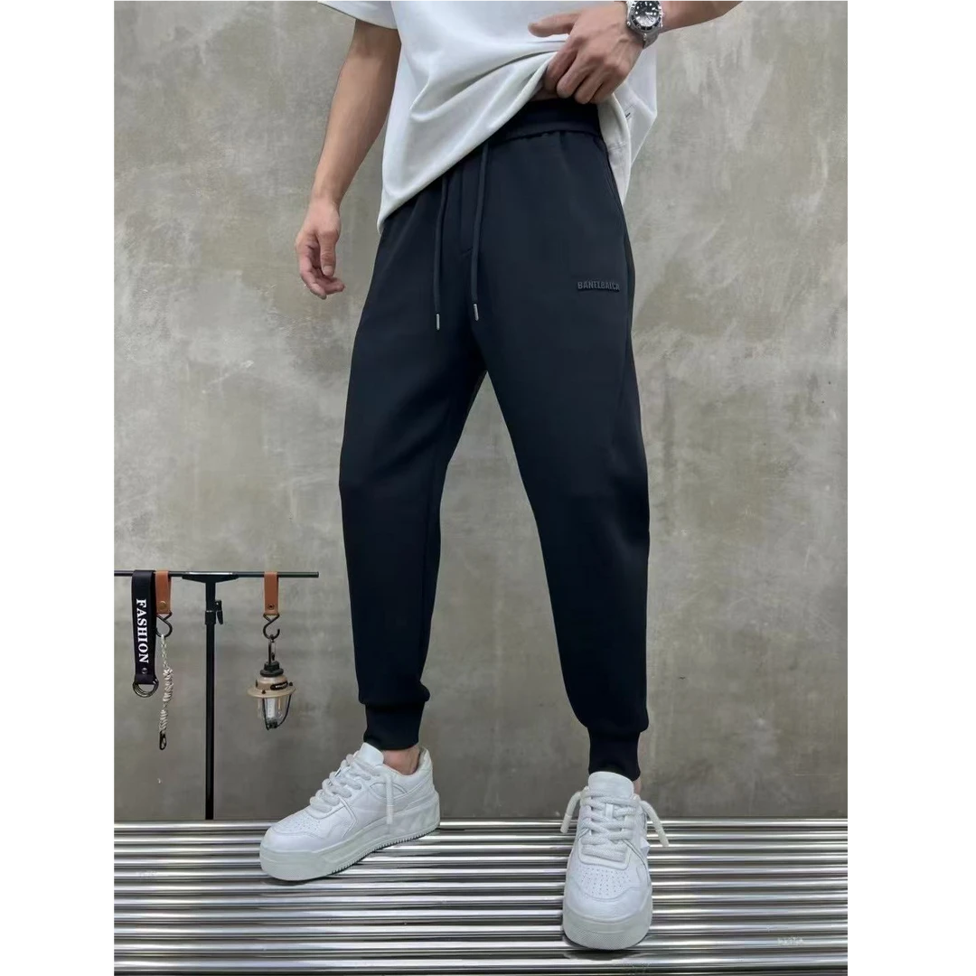 男士FASHION束口小脚百搭潮流黑色休闲裤男装春夏季-6898