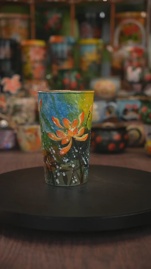 紫砂油画手绘釉下彩