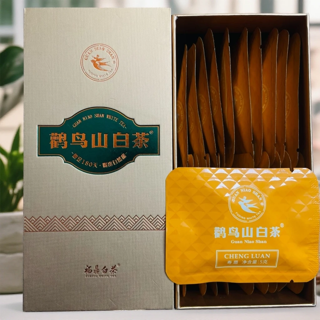 鹳鸟山白茶承峦饼干茶2021一级寿眉独立包装茶叶礼盒