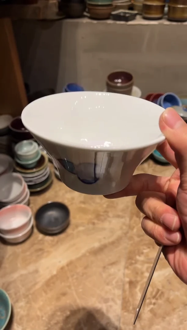 【闪购商品】瓷片670手绘葫芦翻边碗1个