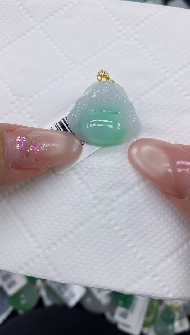 颈饰18K金镶嵌翡翠1111111111