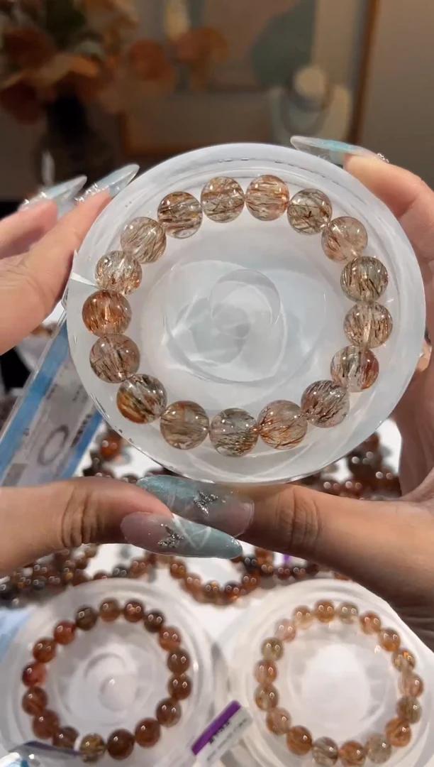 水晶手链未镶嵌黑金超七13+