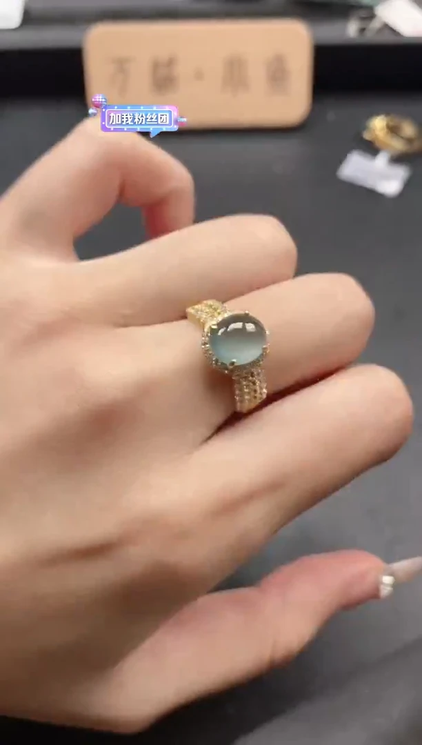 银S925镶嵌戒指翡翠51151