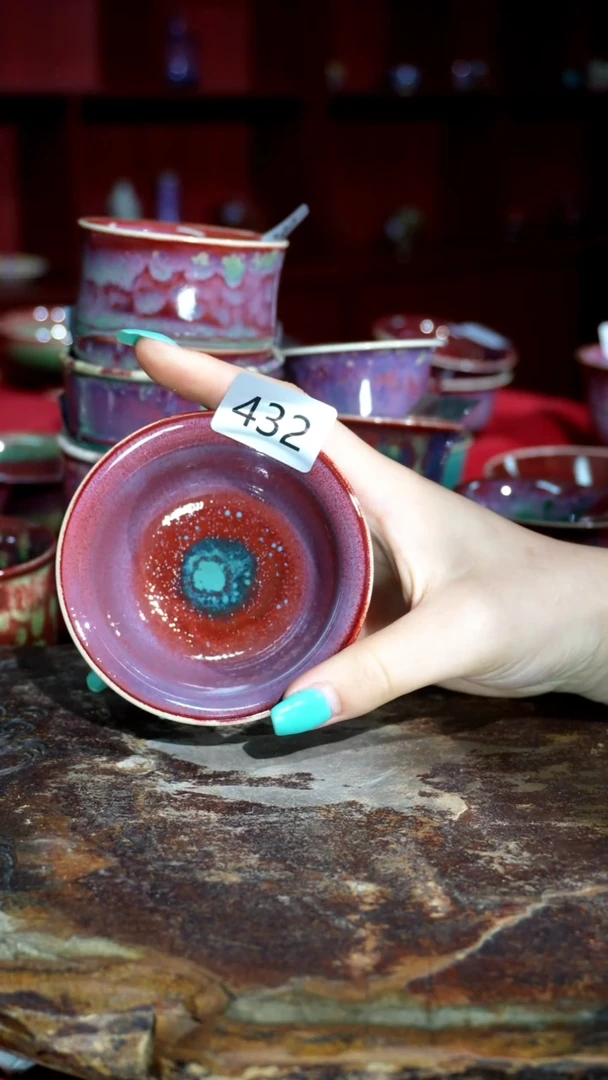 摆件精品窑变钧瓷茶器