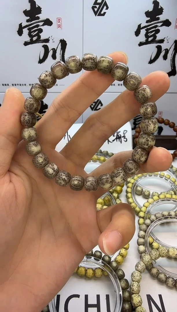 手串星月菩提9/8 冰糖玉化  小细星  同枝果  75