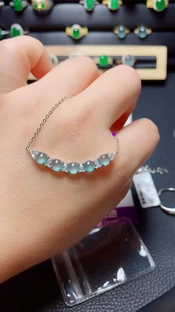 银S925镶嵌戒指翡翠天然翡翠A货s925银镶