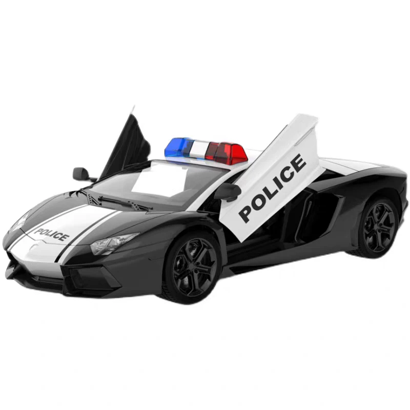 双鹰大号遥控警车电动遥控汽车漂移赛车充电男孩儿童玩具跑车模型