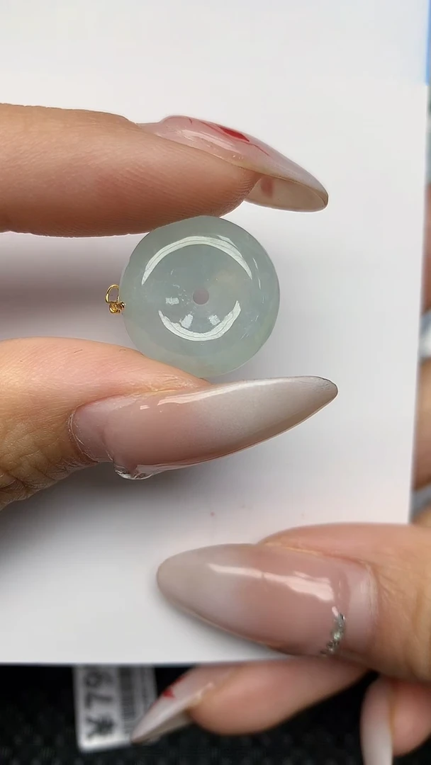 【闪购商品】翡翠颈饰18K金镶嵌天然翡翠A货