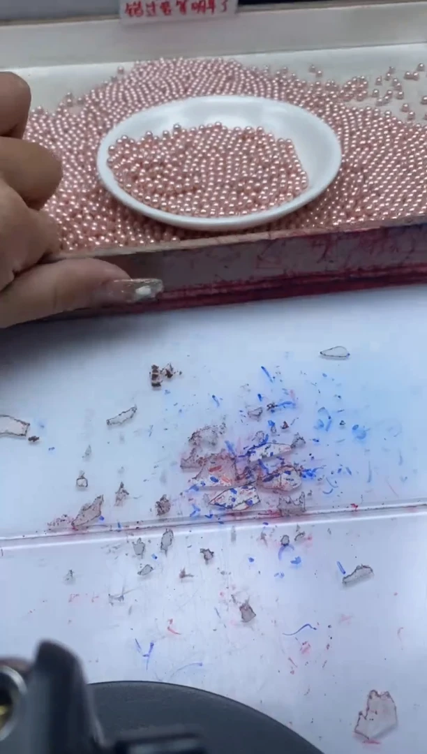 【闪购商品】拼合珍珠（马贝珠）颈饰未镶嵌w267粉贝珠4mm*60颗