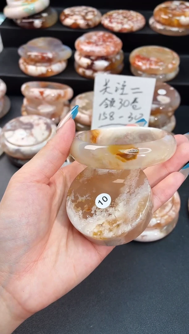 手镯玛瑙/玉髓未镶嵌石英质玉57圈56/57带(赠送镯心)