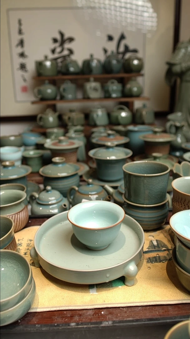 陶天蓝釉景州石瓢一级品容量240