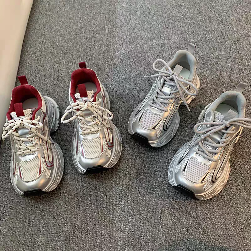 【FF/单网】老爹鞋女款2025新款网红厚底增高时尚百搭运动鞋潮