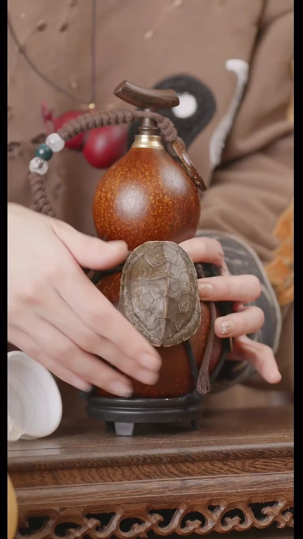 【闪购商品】23号精品天然大漆工艺防渗内胆酒葫芦~