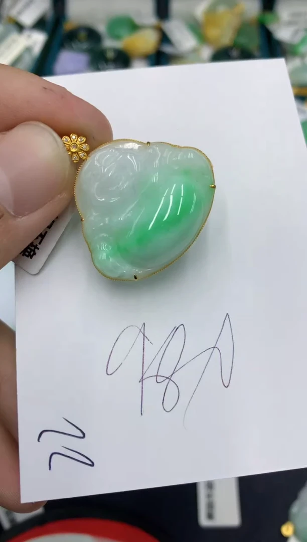 【闪购商品】翡翠颈饰18K金镶嵌号链接1111111111