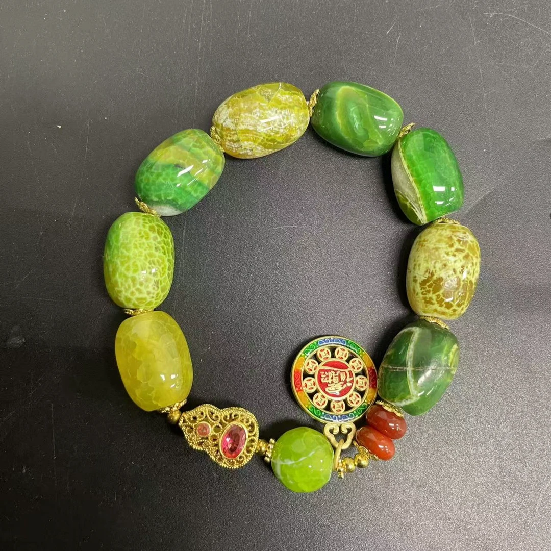 【小杰推荐】生命之光龙鳞纹大颗粒桶珠手链（多样性发其一）3294