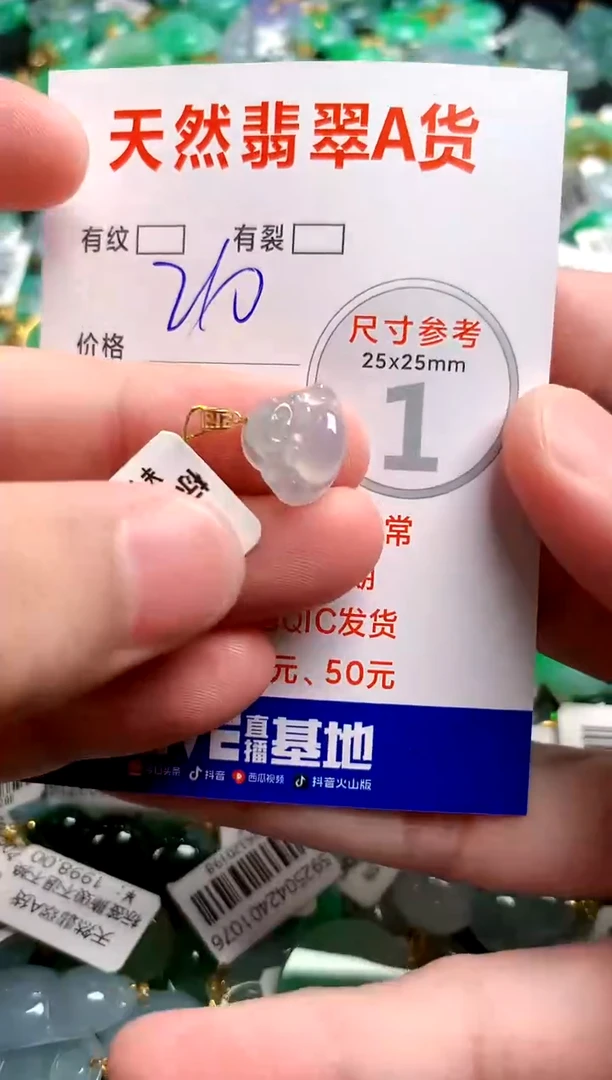 翡翠18K金镶嵌颈饰1067757307