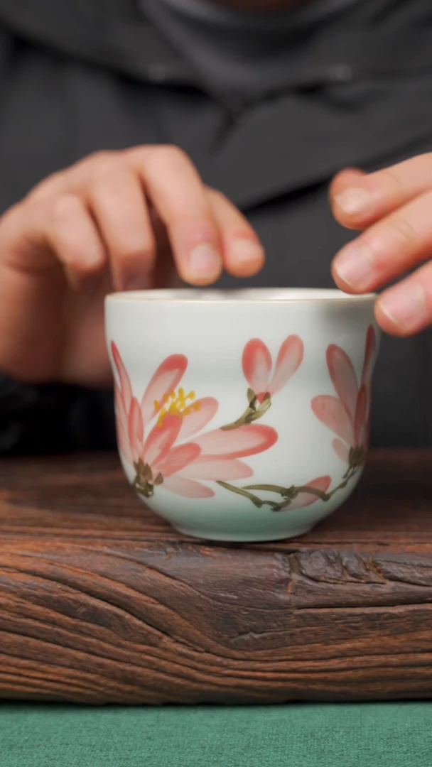 【闪购商品】瓷片91寻一缕瓷香杯釉下手工手绘瓷器