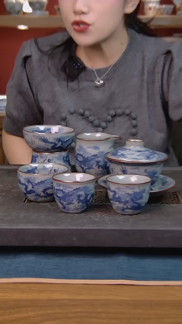 简装家用款6件套 老陶泥开片纹陶瓷茶具