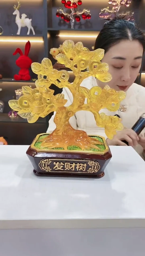 新款发财树摆件一个【力卓】