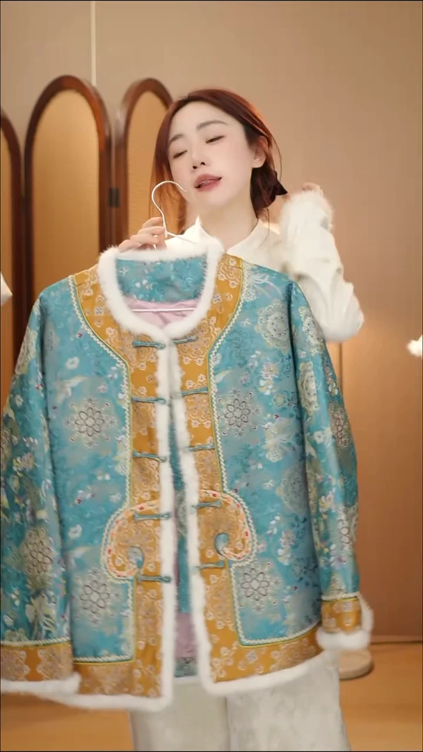 三马 蓝凤凰夹棉外套