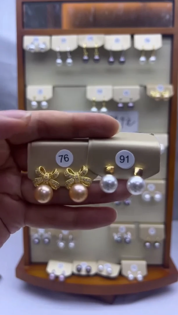 未镶嵌耳饰淡水珍珠76+91