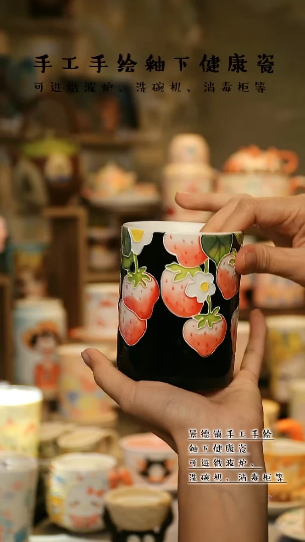 【闪购商品】杯陶瓷景德镇高温釉下彩&A752