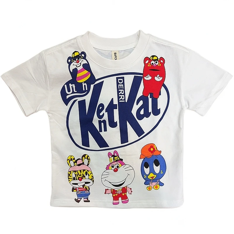 *4057【三色萌宠】时尚休闲印花半袖儿童短袖