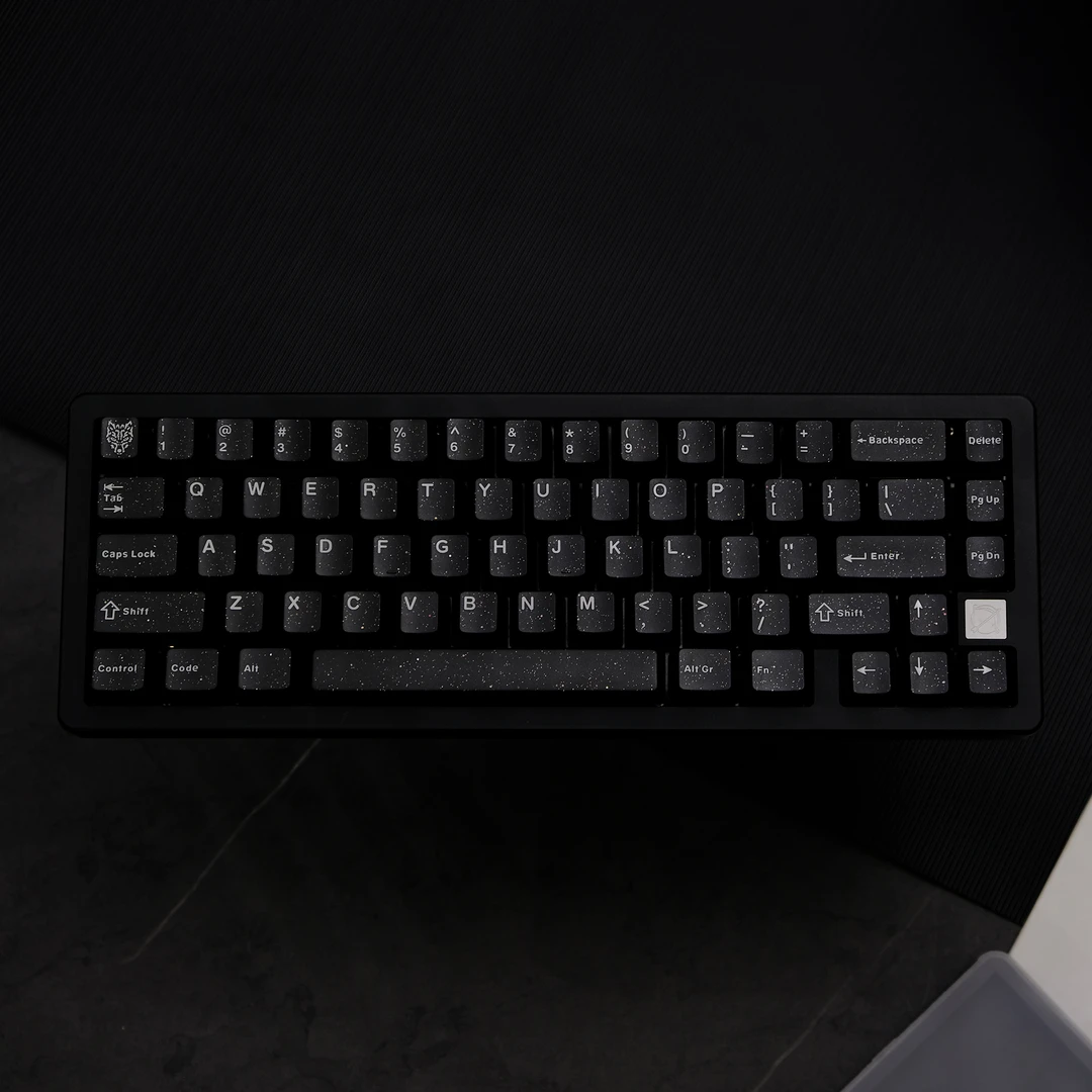 爱菲闪粉黑色半透键帽ABS二色114键配made68美加狮wooting等键盘