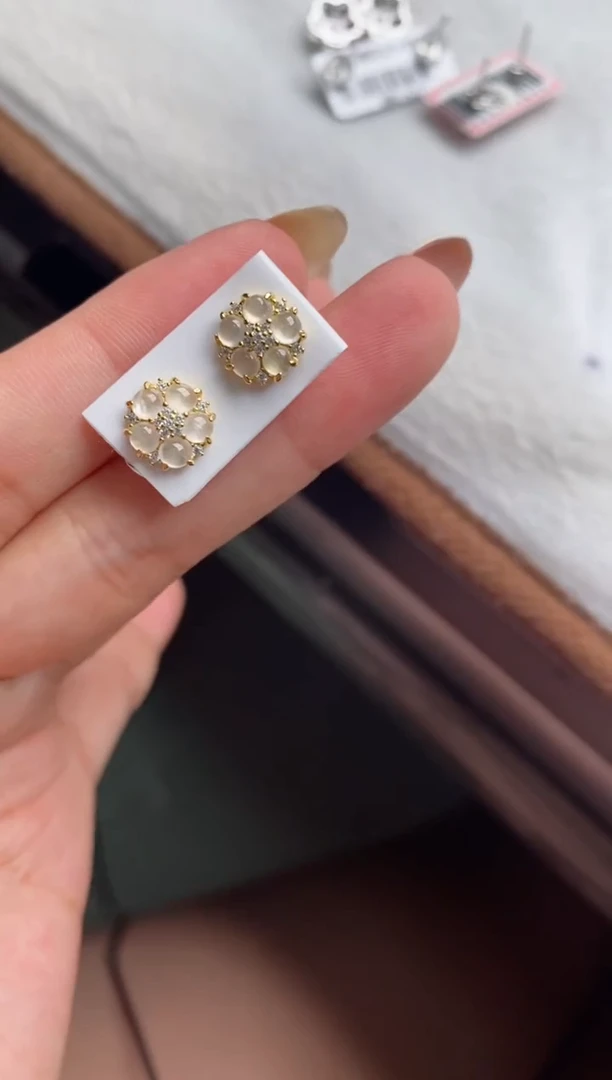 银S925镶嵌戒指翡翠天然A货翡翠