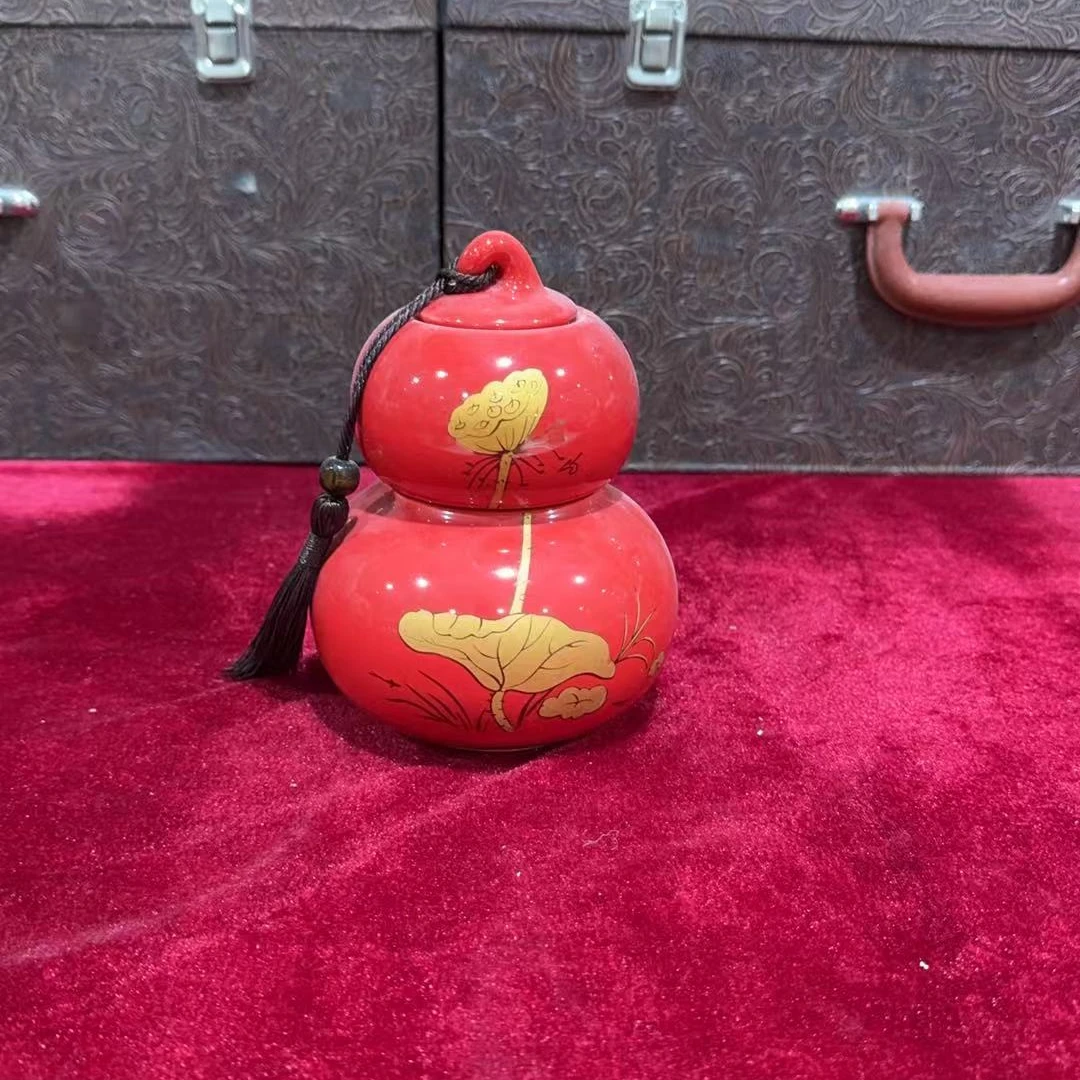 红葫芦陶瓷茶叶罐