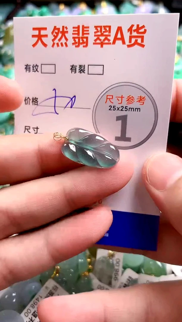 翡翠18K金镶嵌颈饰23000668