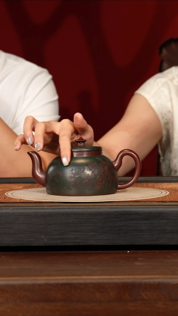 茶壶紫砂宜兴紫砂SZY 紫泥 双色  兰亭 360cc