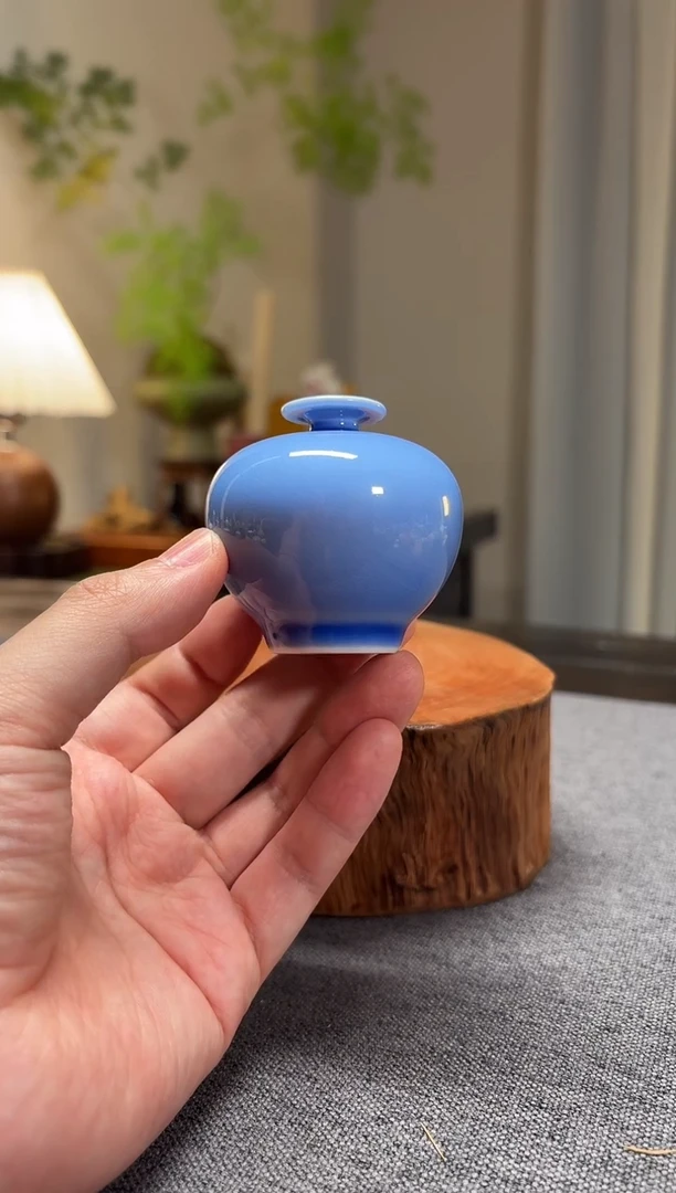 瓶高温陶瓷小花瓶花器中式摆件（不含花）