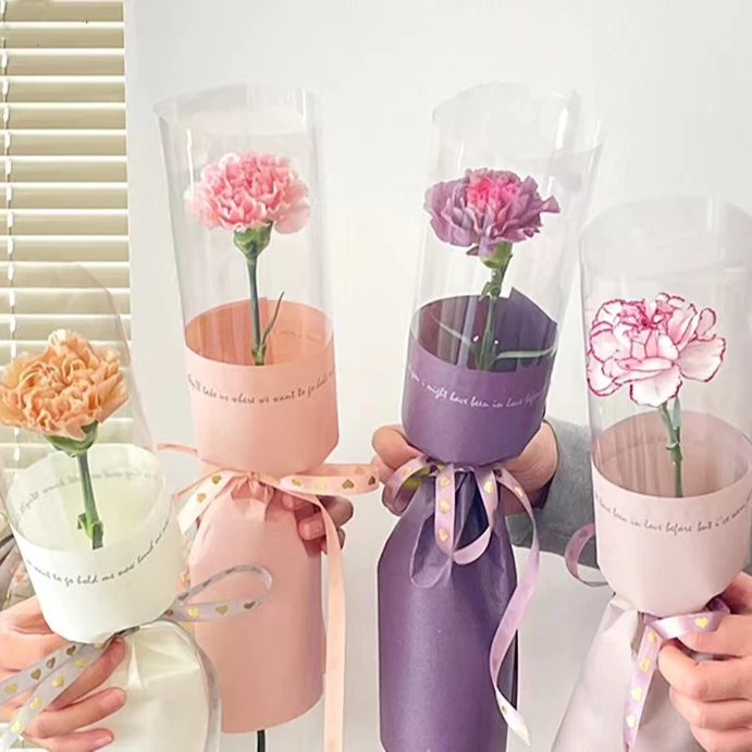 教师节单支玫瑰花袋opp塑料单支小花束包装纸