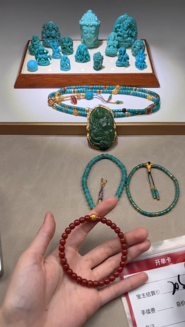 【闪购商品】南红玛瑙手串手串18K金镶嵌手串手串·