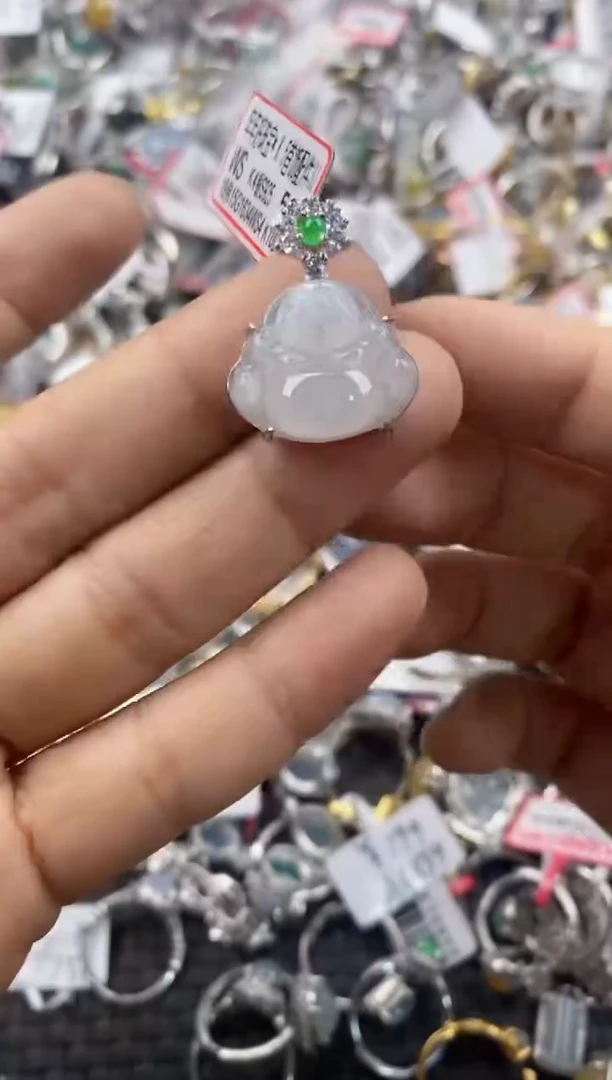 银S925镶嵌戒指翡翠111---8