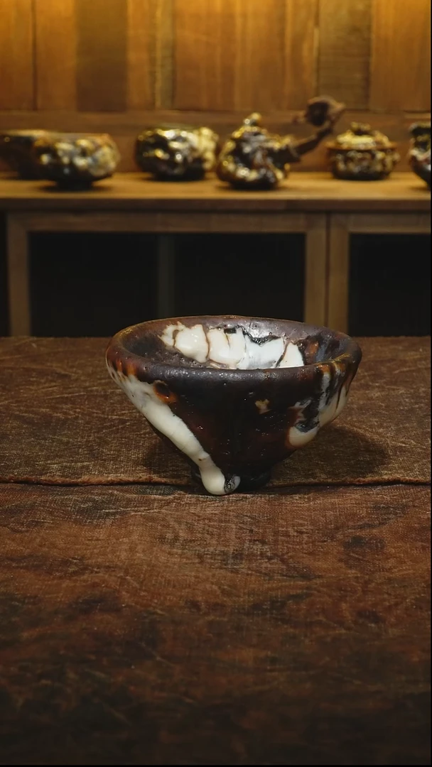 柴烧老味志野斗笠杯（150毫升）