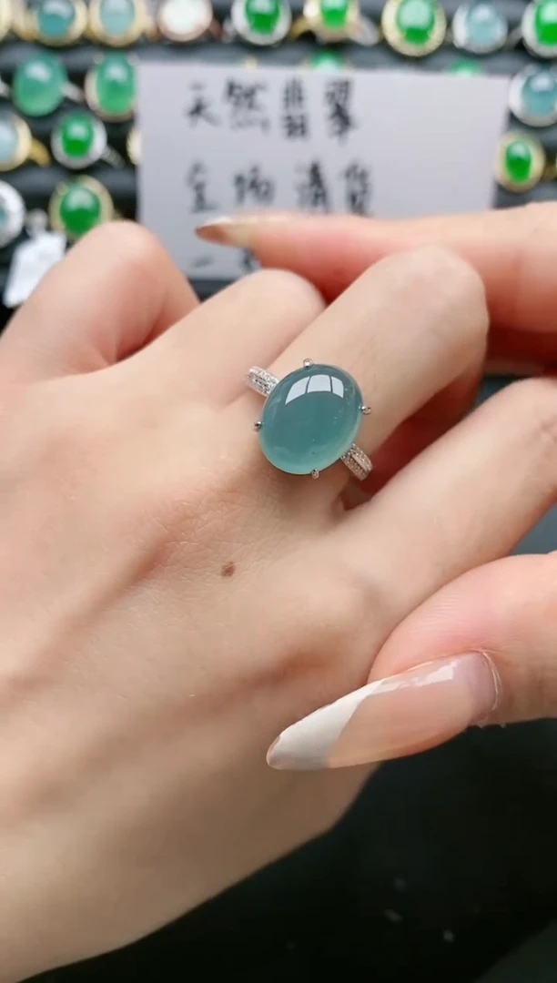 【闪购商品】翡翠戒指银S925镶嵌1111111