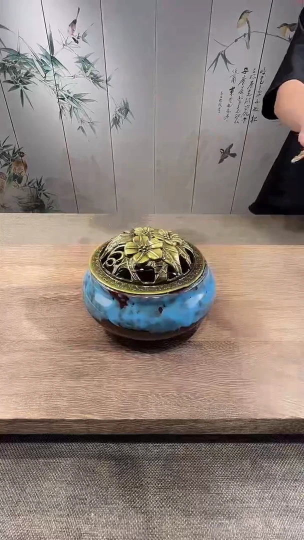 @微光茶器窑变小香炉X471