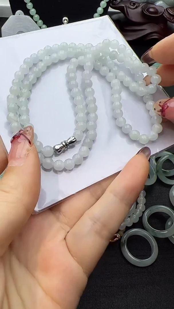 颈饰未镶嵌翡翠平**乐玉珠