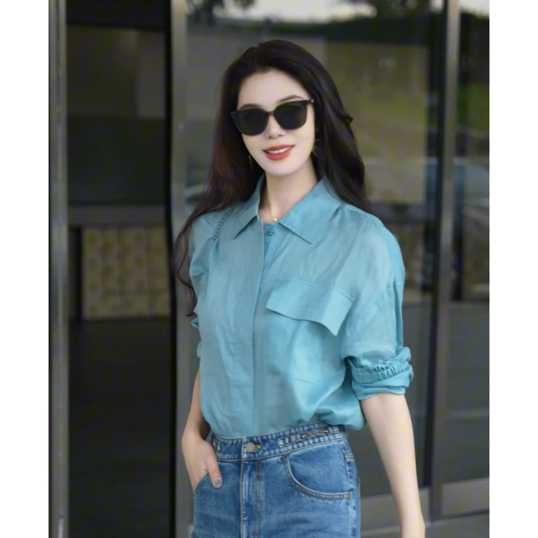 AMASS/阿玛施时尚休闲中长款衬衣麻料中轴廓形薄款衬衫/5300905