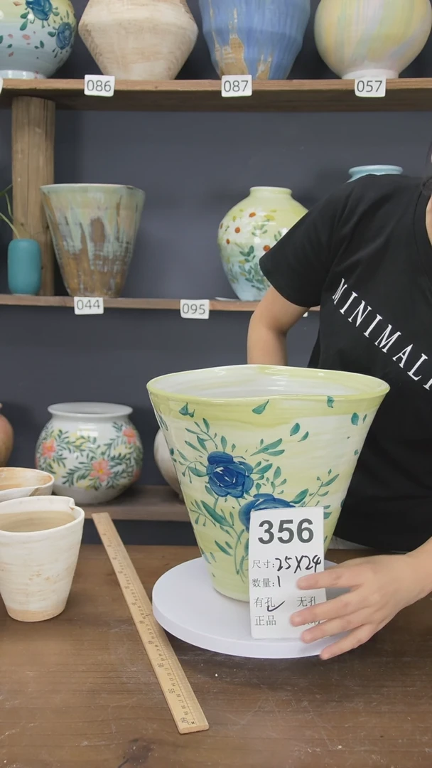 陶瓷景德镇陶瓷花盆356