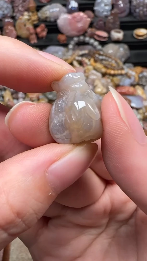 颈饰未镶嵌硅化珊瑚（珊瑚玉）079