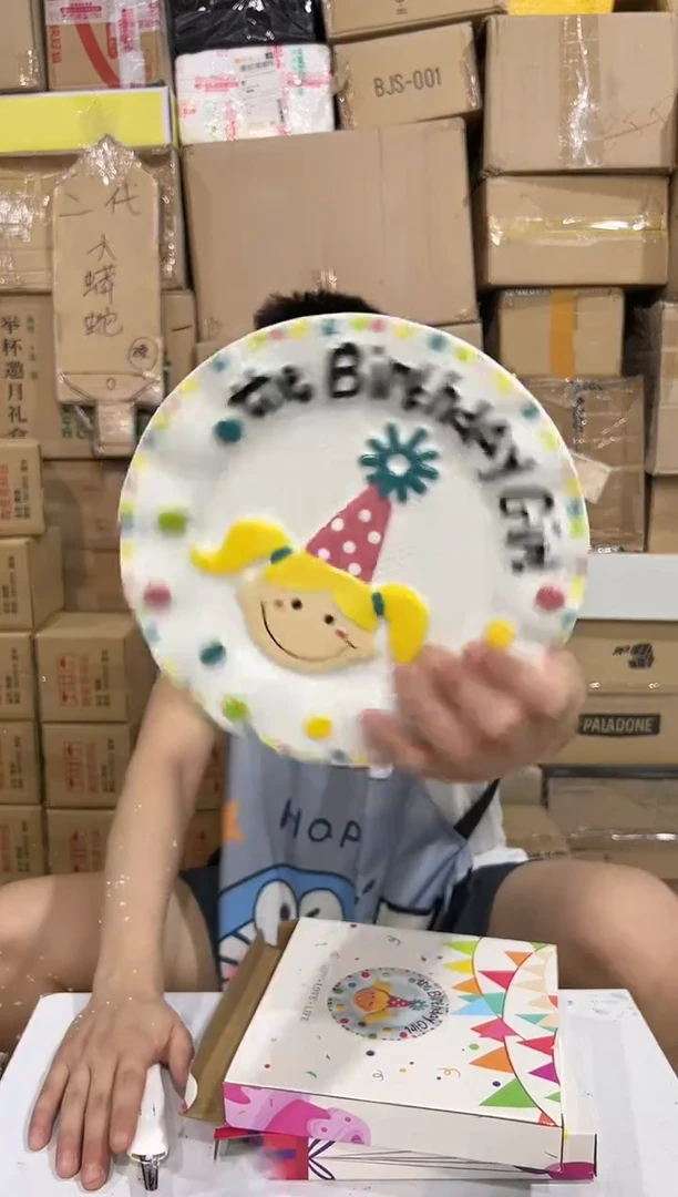 瓷片原盒B款女孩盘子