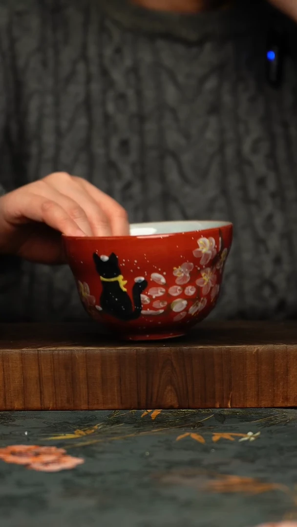 瓷片釉下彩手工手绘同款陶器